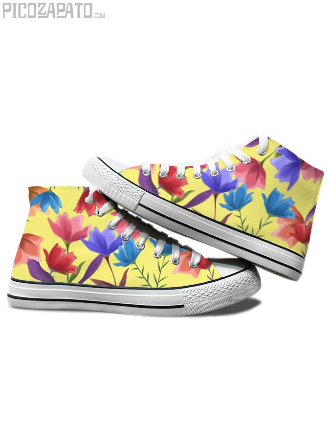 Zapatillas blancas Flores