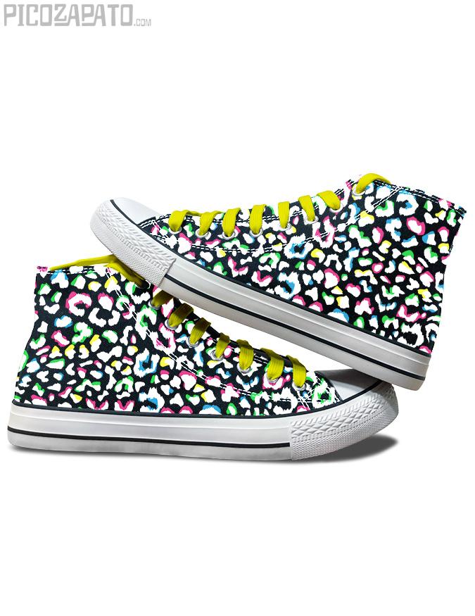Zapatillas negras Leopardo