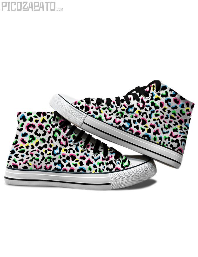 Zapatillas blancas Leopardo