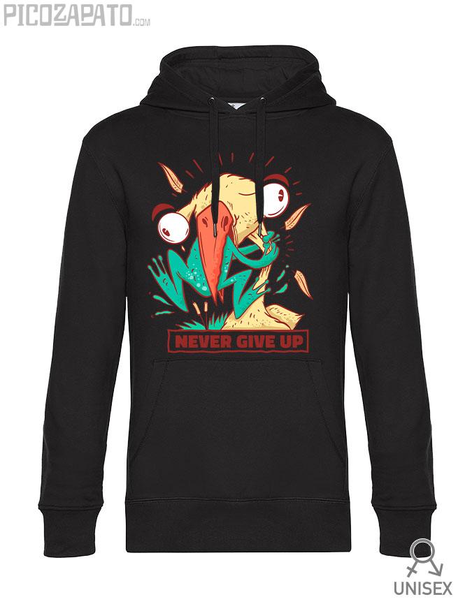 Sudadera capucha Never give up