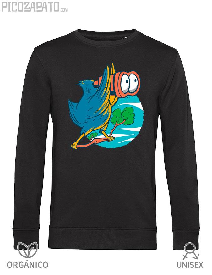 Sudadera orgánica Binoculars bird