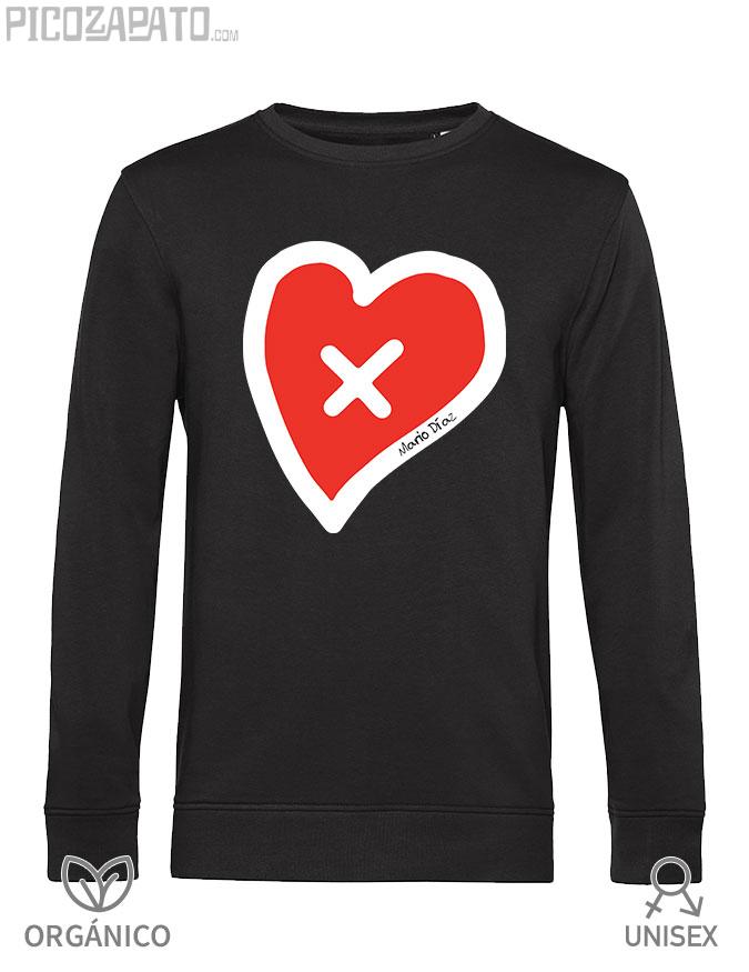 Sudadera orgánica Corazón Faltito de amor