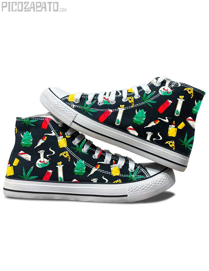 Zapatillas negras Cannabis