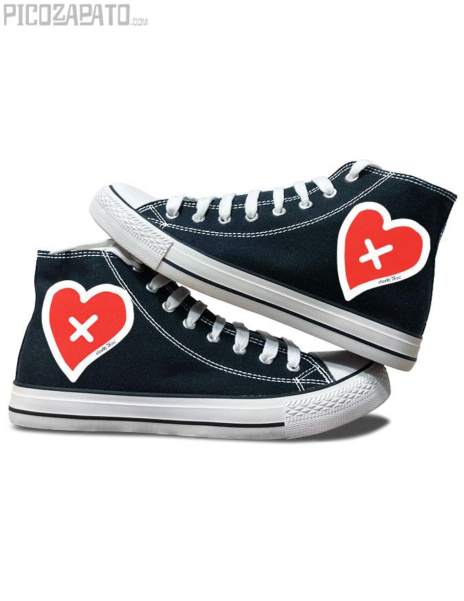 Zapatillas negras Corazón Faltito de amor