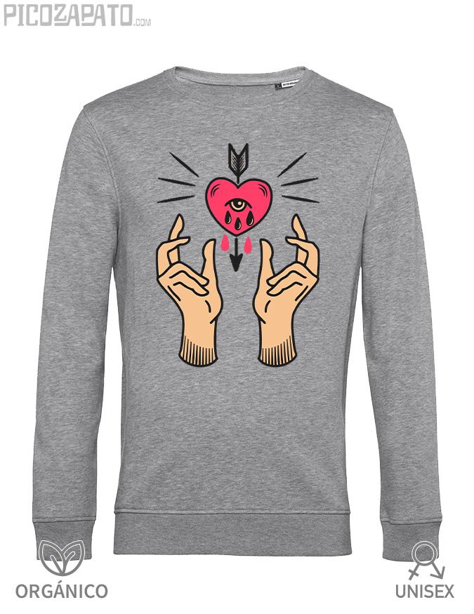 Sudadera orgánica Hands with heart