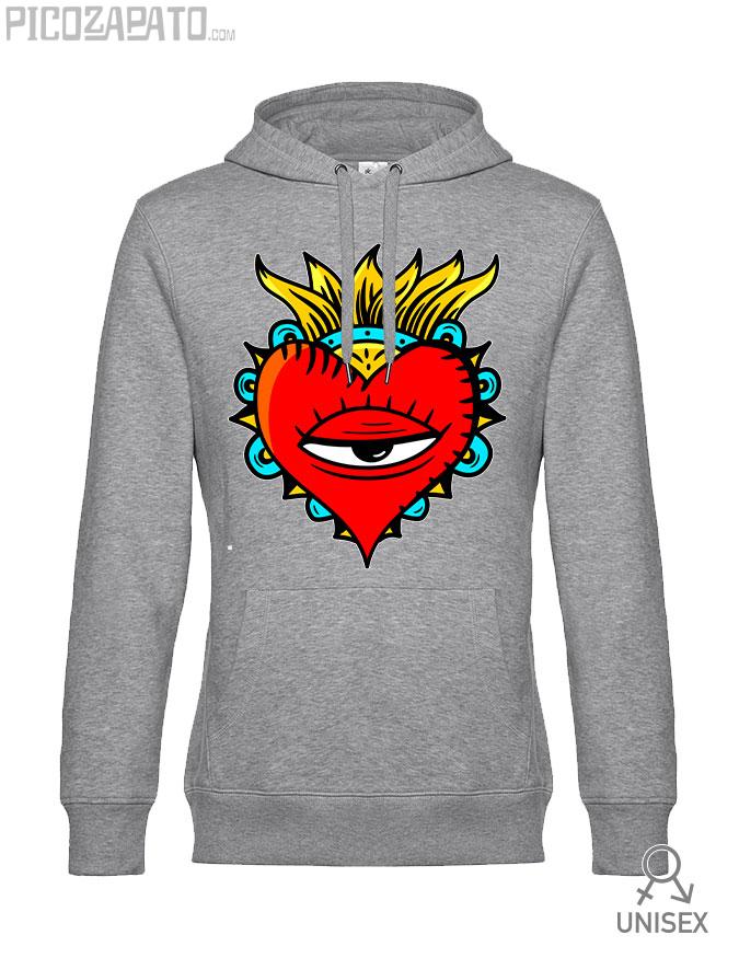 Sudadera capucha Corazón mirón